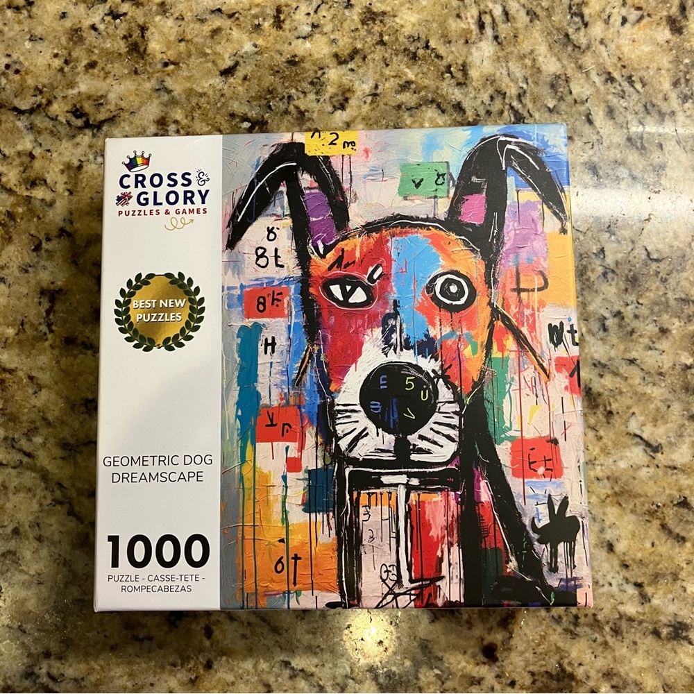 Cross & Glory‎ "Geometric Dog Dreamscape" 1000 Piece Jigsaw Puzzle